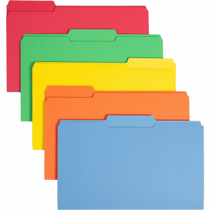 Smead Colored 1/3 Tab Cut Legal Recycled Top Tab File Folder