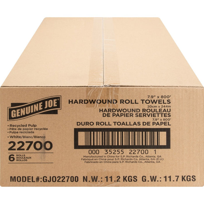 Genuine Joe Hardwound Roll Paper Towels