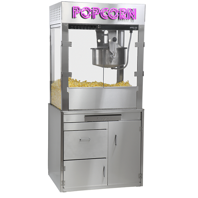 Apex Popcorn Machine Stand with Bag-In-Box Solution