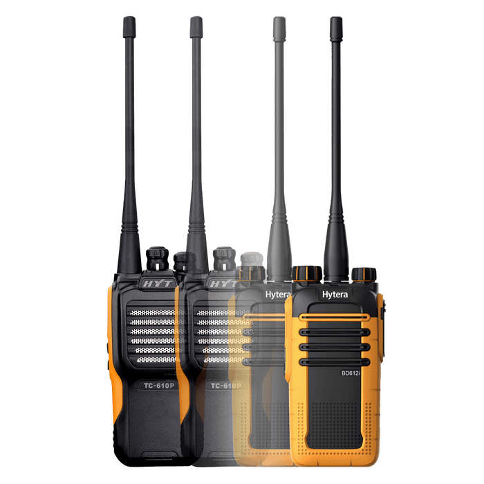 Power 1-4 Watts BD-612i, DMR Tier II and Analog conventional mode, standard antenna 400-470MHz