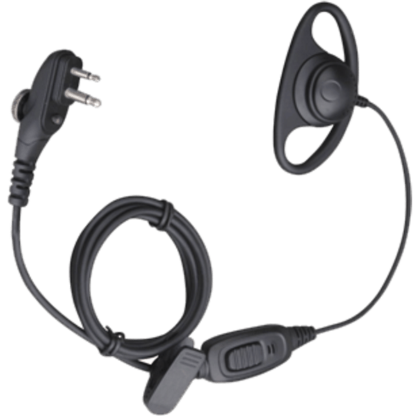 D-style Earpiece with In-line MIC & VOX
