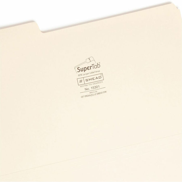 Smead SuperTab 1/3 Tab Cut Legal Recycled Top Tab File Folder