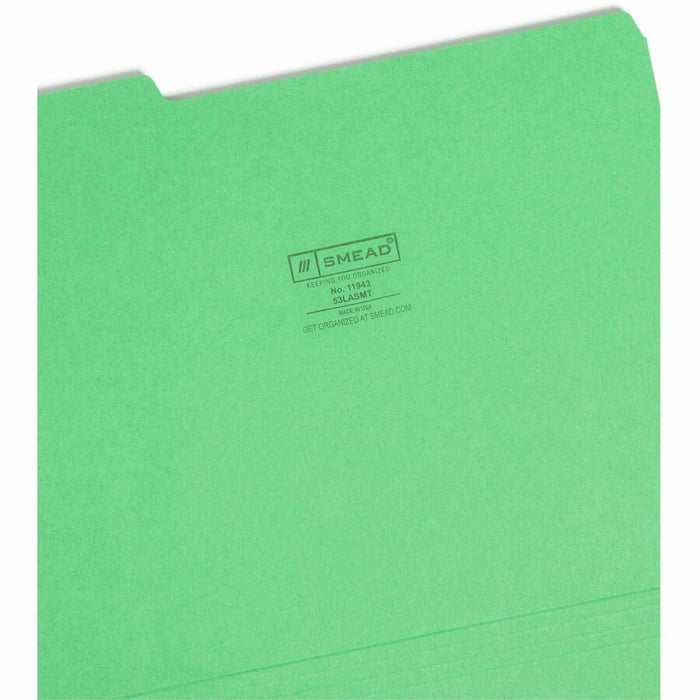 Smead 1/3 Tab Cut Letter Recycled Top Tab File Folder