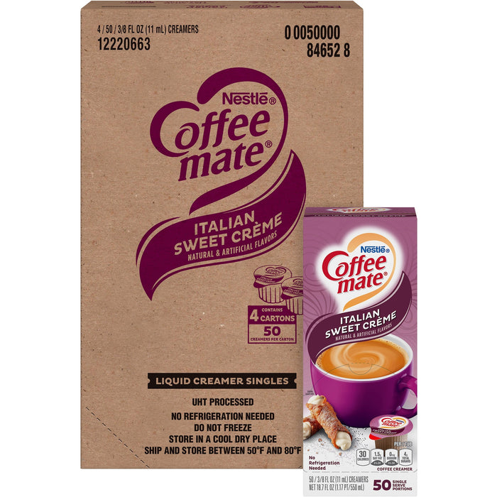 Coffee mate Italian Sweet Creme Flavor Liquid Creamer Singles