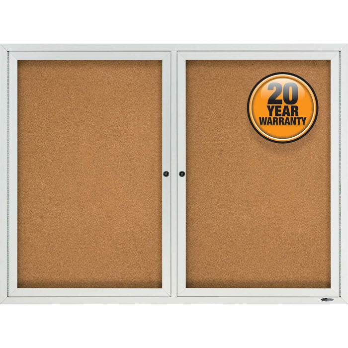 Quartet Enclosed Cork Bulletin Board for Outdoor Use