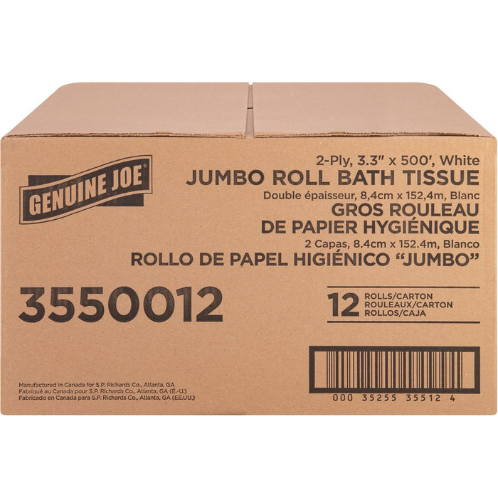 Genuine Joe Jumbo Jr Dispenser Bath Tissue Roll