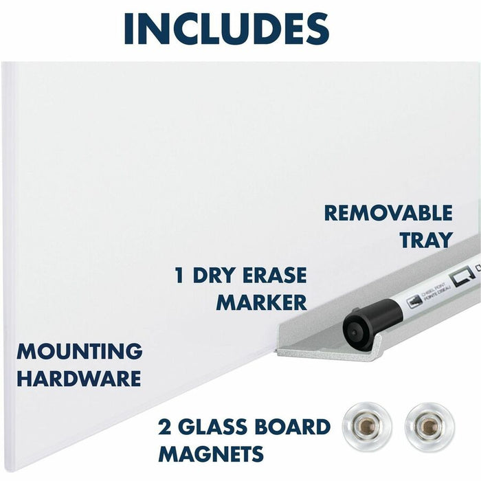 Quartet InvisaMount Vertical Glass Dry-Erase Board - 48x85