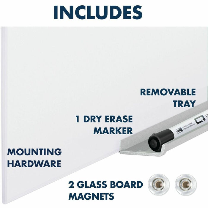 Quartet InvisaMount Vertical Glass Dry-Erase Board - 28x50