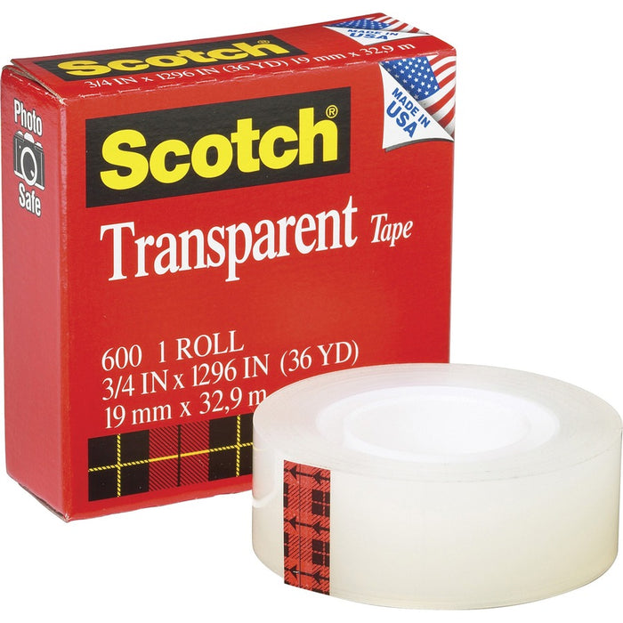 Scotch Transparent Tape - 3/4"W