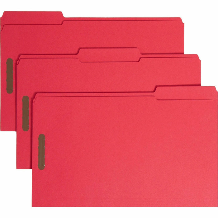 Smead Colored 1/3 Tab Cut Legal Recycled Fastener Folder