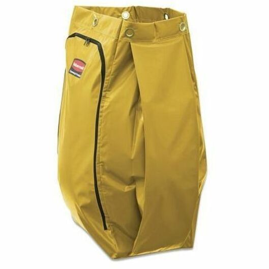 Rubbermaid Commercial 34 Gal Vinyl Bag for High Capacity Janitorial Cleaning Carts, Yellow