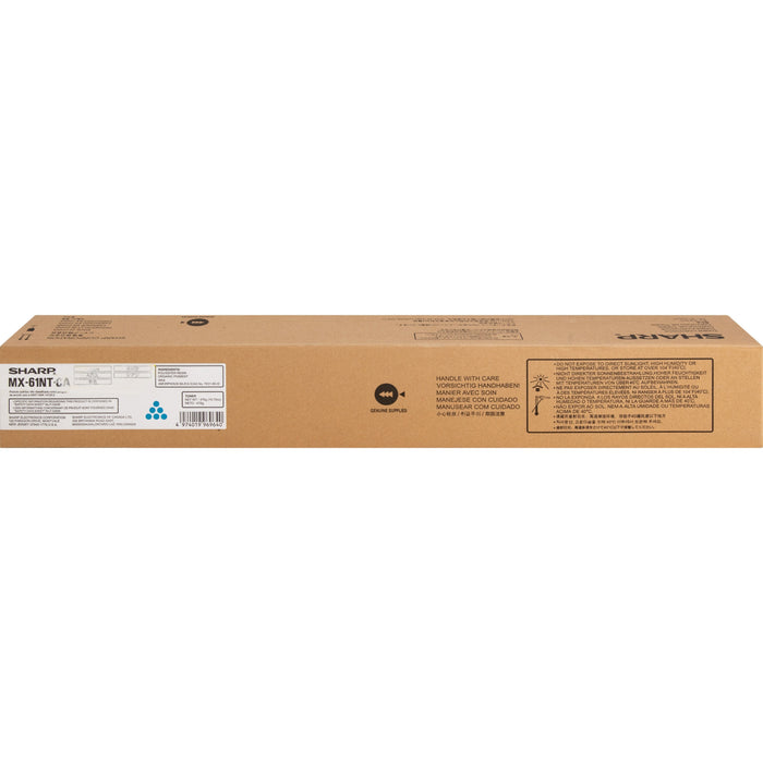 Sharp MX-61NT Original Laser Toner Cartridge - Cyan - 1 Each