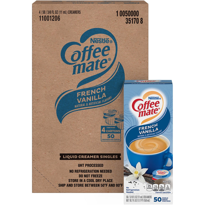 Coffee mate French Vanilla Gluten-Free Liquid Creamer - Single-Serve Tubs