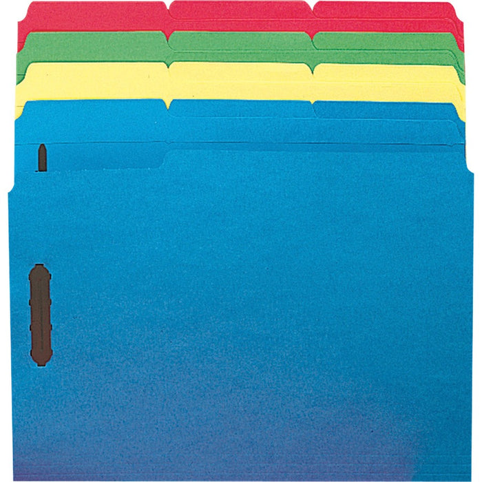 Smead Colored 1/3 Tab Cut Letter Recycled Fastener Folder