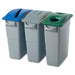 Rubbermaid Commercial Slim Jim Paper Recycling Container Lids