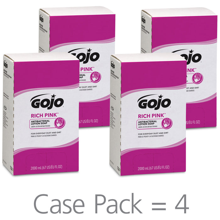 Gojo® Rich Pink Antibacterial Lotion Soap Refill