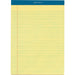 TOPS Letr-Trim Perforated Narrow Ruled Canary Legal Pads