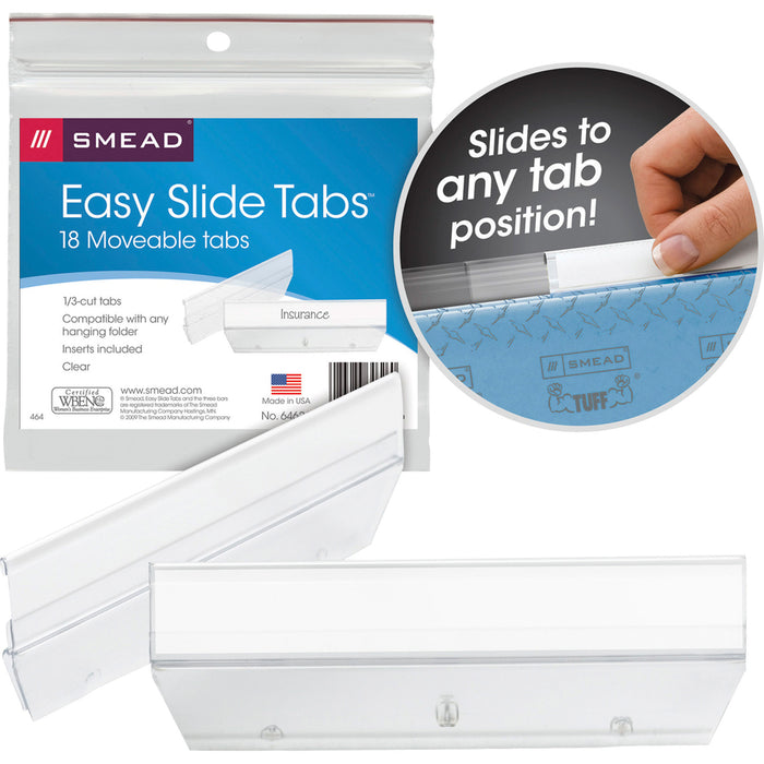 Smead Easy Slide Hanging Folder Tabs
