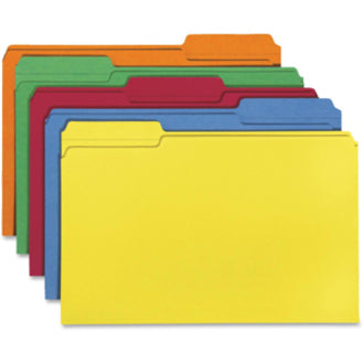 Smead Colored 1/3 Tab Cut Legal Recycled Top Tab File Folder
