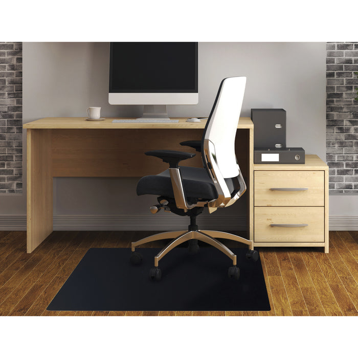 Floortex Cleartex Advantagemat Black Hard Floor PVC Rectangular Chair Mat