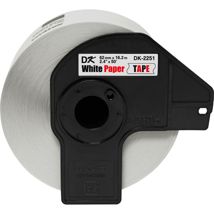 Brother DK2251 - Black/Red on White Continuous Length Paper Labels