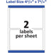 Avery® Print-to-the-edge 2/Sheet Shipping Labels
