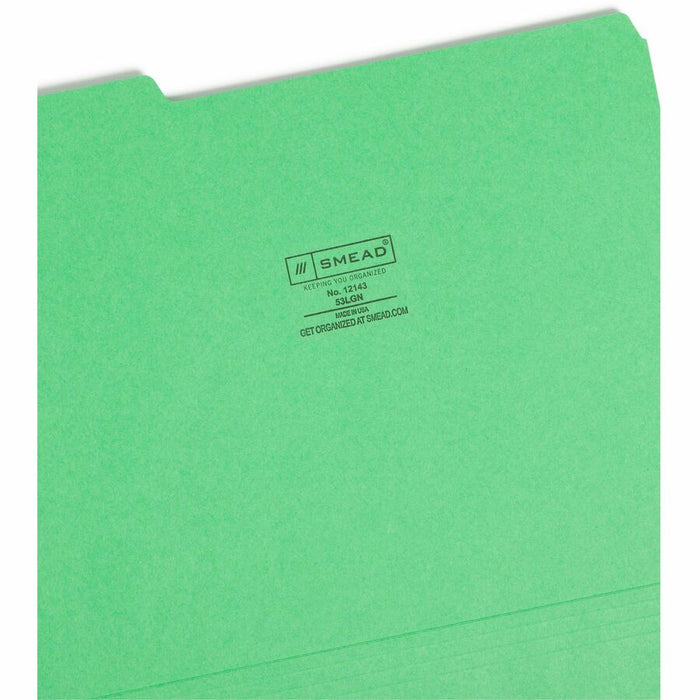 Smead Colored 1/3 Tab Cut Letter Recycled Top Tab File Folder