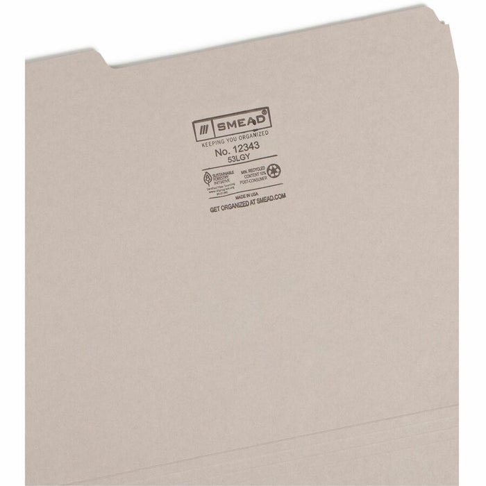 Smead Colored 1/3 Tab Cut Letter Recycled Top Tab File Folder