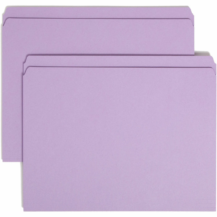 Smead Colored Straight Tab Cut Letter Recycled Top Tab File Folder