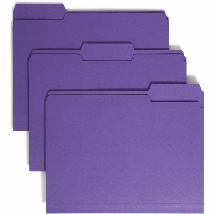 Smead Colored 1/3 Tab Cut Letter Recycled Top Tab File Folder