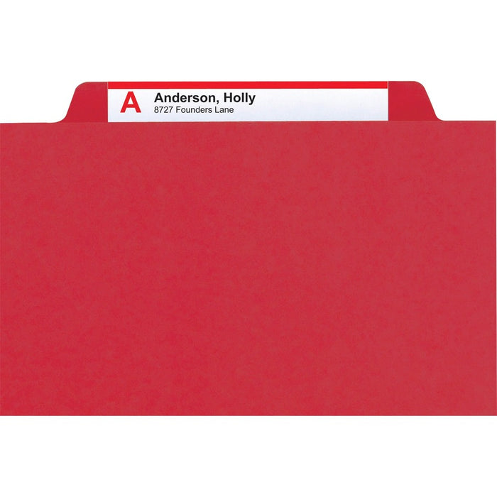 Smead SafeSHIELD 2/5 Tab Cut Letter Recycled Classification Folder