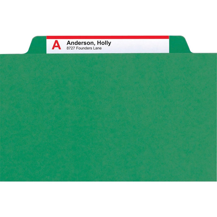 Smead SafeSHIELD 2/5 Tab Cut Letter Recycled Classification Folder