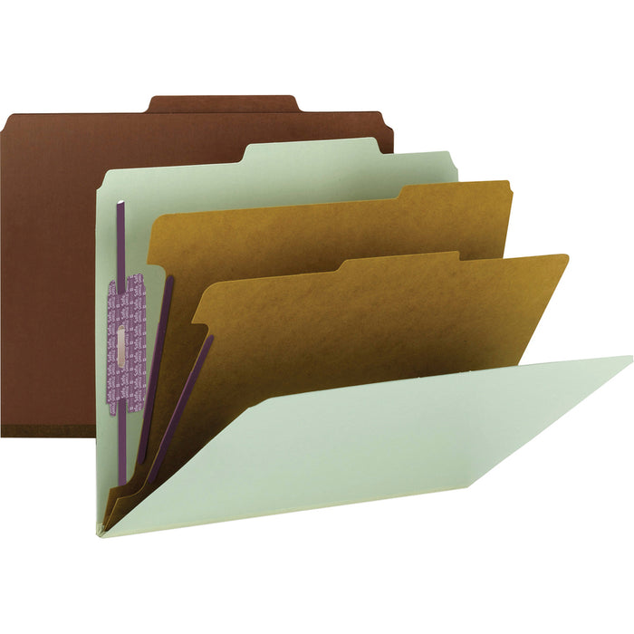 Smead SafeSHIELD 2/5 Tab Cut Letter Recycled Classification Folder