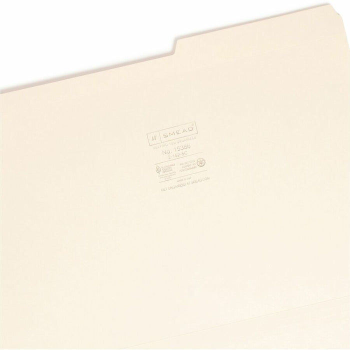 Smead 2/5 Tab Cut Legal Recycled Top Tab File Folder