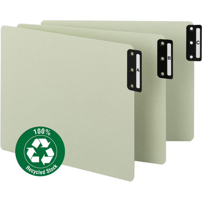 Smead 100% Recycled Filing Guides with Vertical Extra-Wide Blank Tab