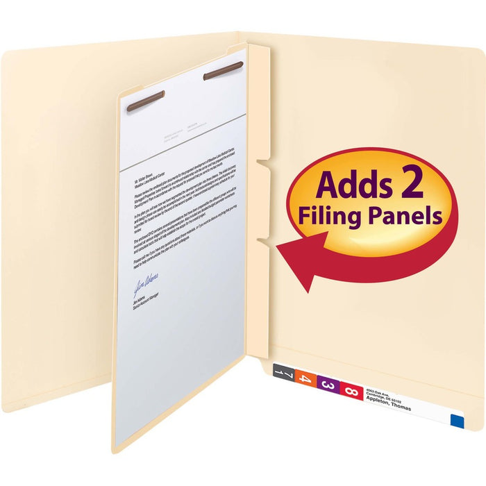 Smead Self-Adhesive Folder Dividers with Twin-Prong Fastener