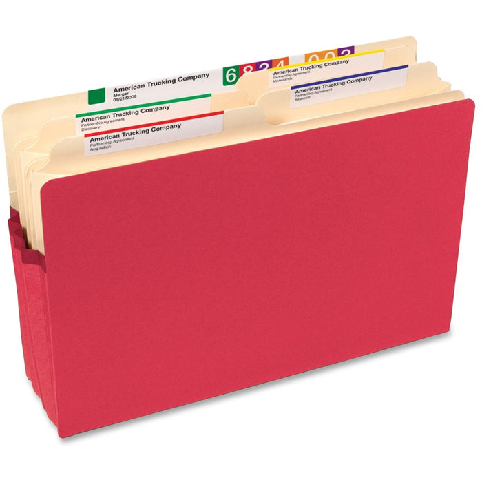 Smead Colored Straight Tab Cut Legal Recycled File Pocket