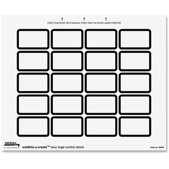 Tabbies Legal Exhibits-U-Create 1" Labels