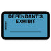 Tabbies Defendant's Exhibit Legal File Labels