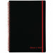 Black n' Red Wirebound Poly Notebook with Front Pocket