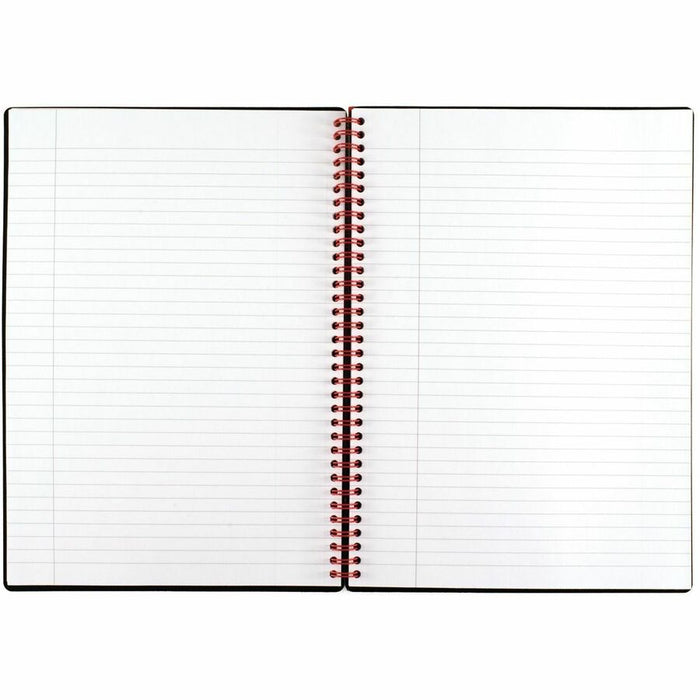 Black n' Red Wirebound Poly Notebook with Front Pocket