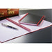 Black n' Red Wirebound Poly Notebook with Front Pocket