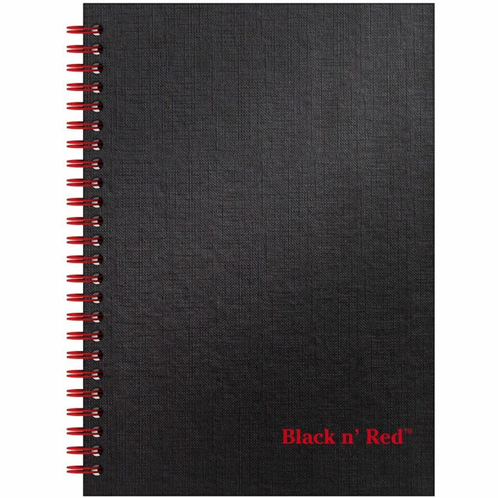 Black n' Red Wirebound Ruled Notebook - A5