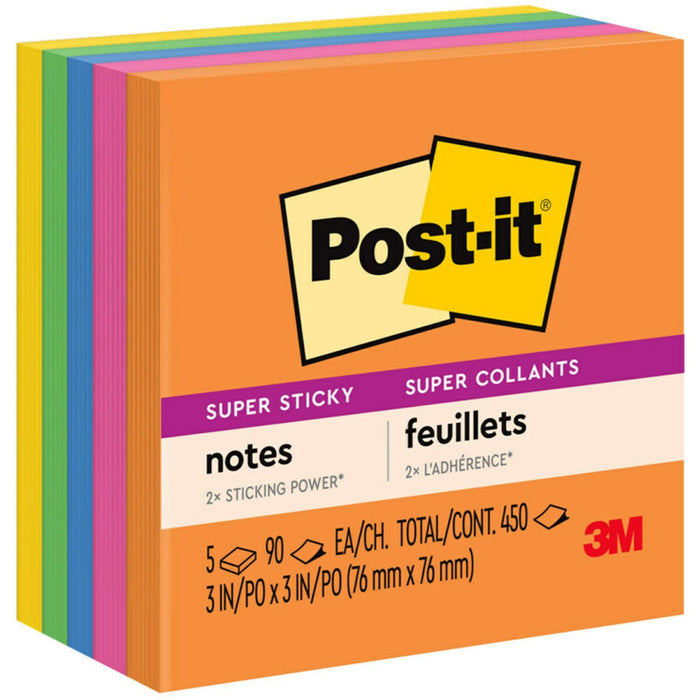 Post-it® Super Sticky Notes - Energy Boost Color Collection