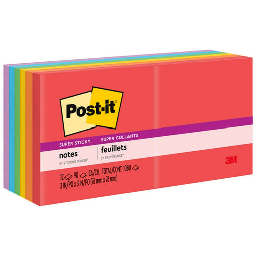 Post-it® Super Sticky Notes - Playful Primaries Color Collection