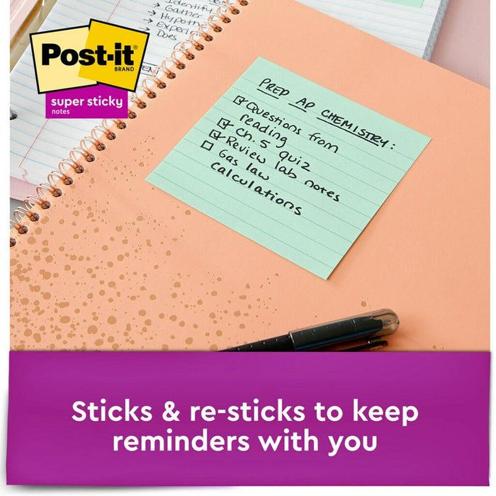 Post-it® Super Sticky Lined Notes - Oasis Color Collection