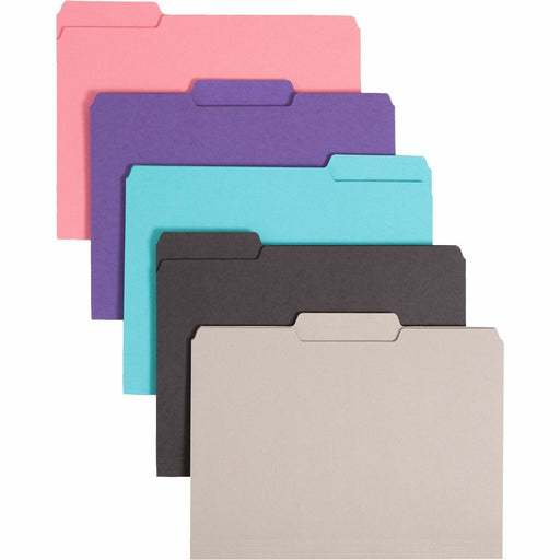 Smead Colored 1/3 Tab Cut Letter Recycled Interior File Folder