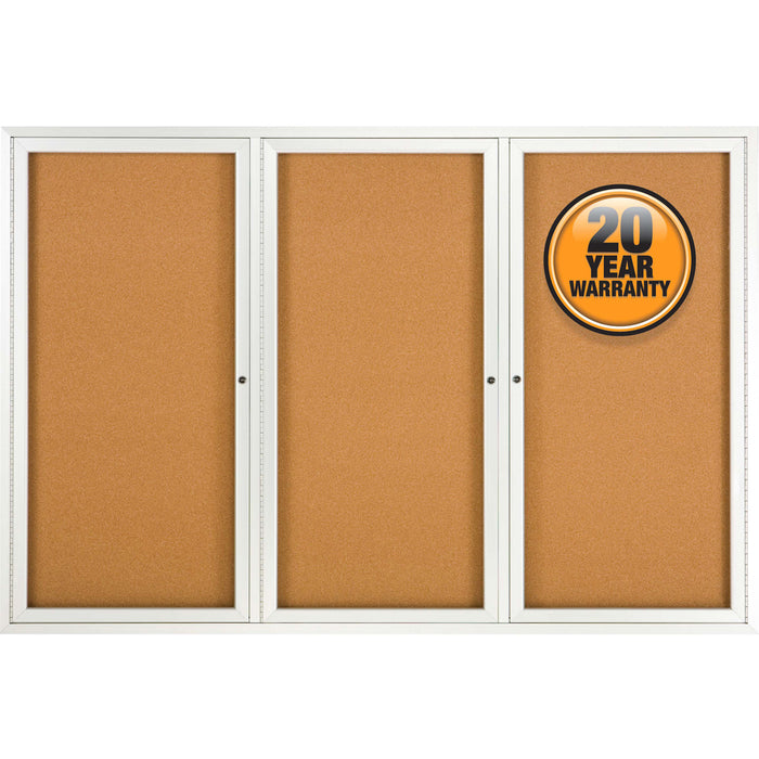 Quartet Enclosed Bulletin Board for Indoor Use