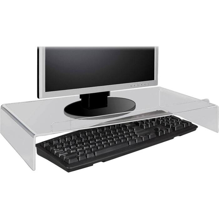 Kantek Acrylic Monitor Stand with Keyboard Storage