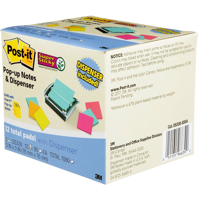Post-it® Super Sticky Dispenser Notes and Dispenser